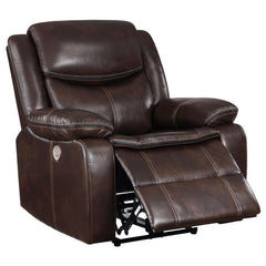 Sycamore Upholstered Power Recliner Chair Dark Brown - 610193P