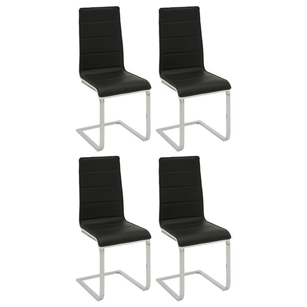 Broderick Upholstered Side Chairs Black and White (Set of 4) - 120948