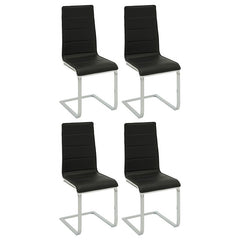 Broderick Upholstered Side Chairs Black and White (Set of 4) - 120948