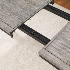 Elodie Rectangular Dining Table with Extension Grey and Black - 121221