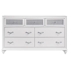 Barzini 4-piece California King Bedroom Set White - 205891KW-S4