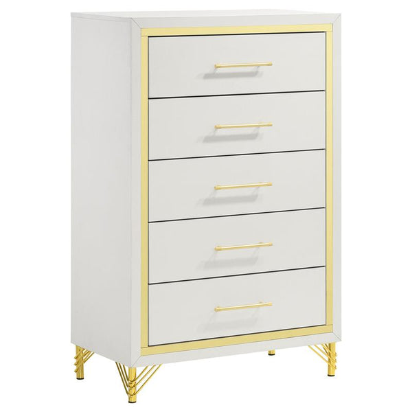 Lucia 5-drawer Bedroom Chest White - 224735