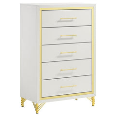 Lucia 5-drawer Bedroom Chest White - 224735