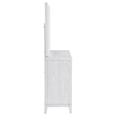 Marielle 6-drawer Dresser with Mirror Distressed White - 224843M