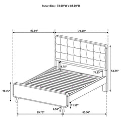Robyn 5-piece California King Bedroom Set Dark Walnut - 205131KW-S5