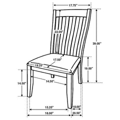 Nogales Vertical Slat Back Dining Side Chair Off White (Set of 2) - 122302