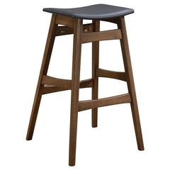 Finnick Tapered Legs Bar Stools Dark Grey and Walnut (Set of 2) - 101437