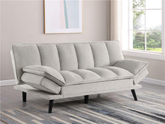 Laredo Upholstered Tufted Convertible Sofa Bed Light Grey - 360017