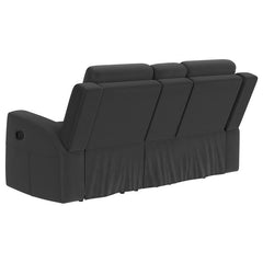 Brentwood Upholstered Motion Reclining Loveseat Black - 610285