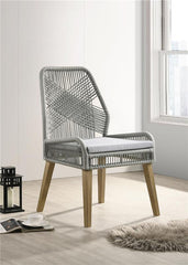 Nakia Woven Back Side Chairs Grey (Set of 2) - 110033