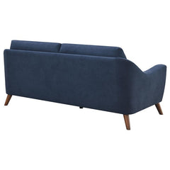 Gano Upholstered Sloped Arm Sofa Navy Blue - 509514