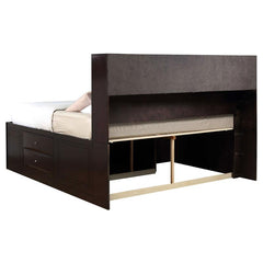 Phoenix 5-piece Eastern King Bedroom Set Cappuccino - 200409KE-S5
