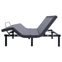 Clara Eastern King Adjustable Bed Base Grey and Black - 350131KE