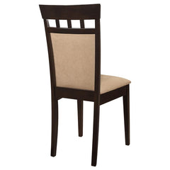 Gabriel Upholstered Side Chairs Cappuccino and Tan (Set of 2) - 100773
