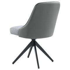 Paulita Upholstered Swivel Side Chairs (Set of 2) Grey and Gunmetal - 110712
