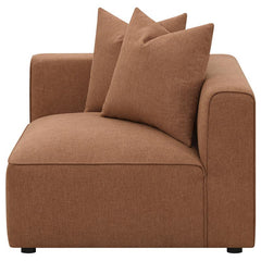 Jennifer Upholstered Corner Chair Terracotta - 551592
