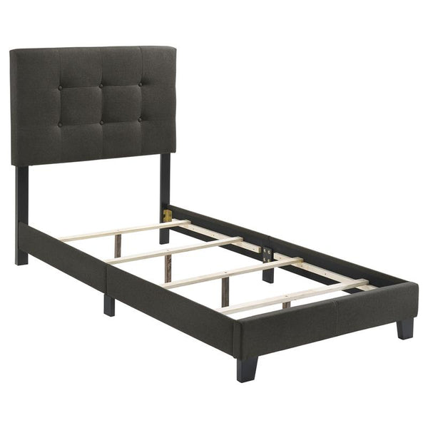 Mapes Upholstered Twin Panel Bed Charcoal - 305746T