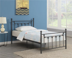 Canon Metal Twin Open Frame Bed Gunmetal - 422740T