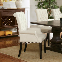 Alana Tufted Back Upholstered Arm Chair Beige - 190163