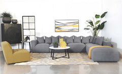 Jennifer Square Upholstered Ottoman Grey - 551596