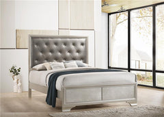 Salford Wood Queen Panel Bed Metallic Sterling - 222721Q
