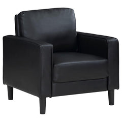 Ruth 3-piece Upholstered Track Arm Sofa Set Black - 508361-S3