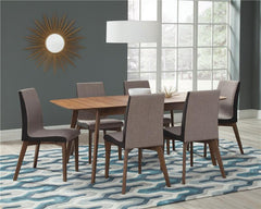 Redbridge Upholstered Side Chairs Grey and Natural Walnut (Set of 2) - 106592