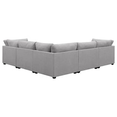 Cambria 6-piece Upholstered Modular Sectional Sofa Grey - 551511-S6B