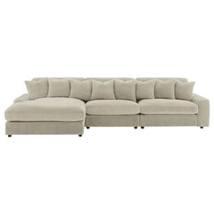 Blaine Upholstered Reversible Chaise Sectional Sofa Sand - 509899-SET