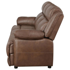 Ellington Upholstered Padded Arm Sofa Dark Brown - 508281