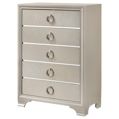 Salford 5-drawer Bedroom Chest Metallic Sterling - 222725
