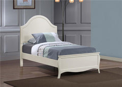 Dominique Wood Twin Panel Bed Cream White - 400561T