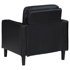 Ruth 3-piece Upholstered Track Arm Sofa Set Black - 508361-S3