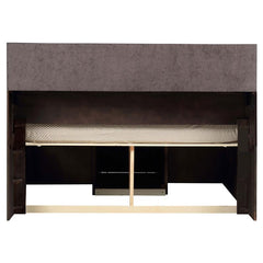 Phoenix Wood Queen Storage Bookcase Bed Cappuccino - 200409Q