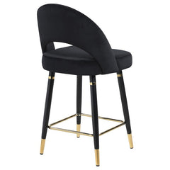 Lindsey Arched Back Upholstered Counter Height Stools Black (Set of 2) - 193569