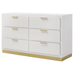 Caraway 6-drawer Dresser White - 224773