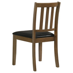 Parkwood 5-piece Dining Set with Square Table and Slat Back Side Chairs Honey Brown and Black - 150400