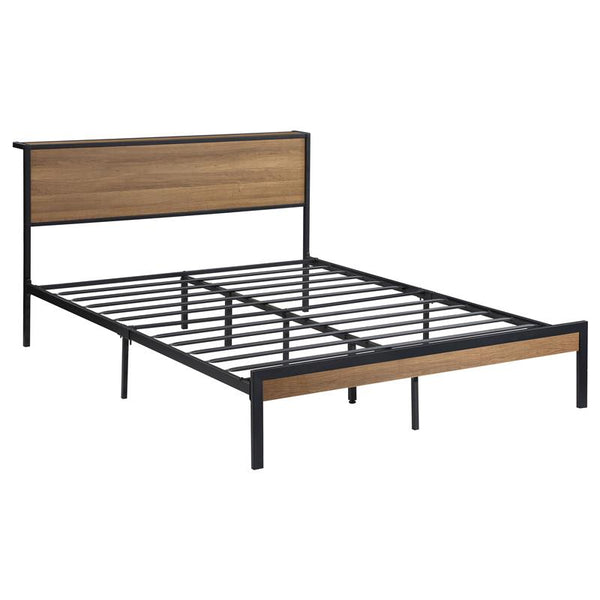 Ricky Metal Full Panel Bed Light Oak - 302144F