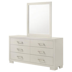 Jessica 6-drawer Dresser with Mirror White - 202993M