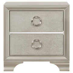 Salford 4-piece Eastern King Bedroom Set Metallic Sterling - 222721KE-S4