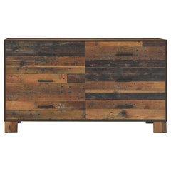 Sidney 6-drawer Dresser Rustic Pine - 223143