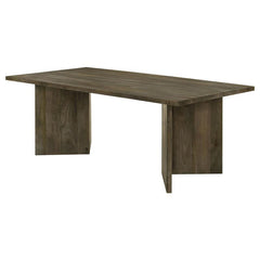 Tyler Rectangular Double V-Leg Dining Table Mango Brown - 130511