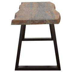 Ditman Live Edge Dining Bench Grey Sheesham and Black - 110183