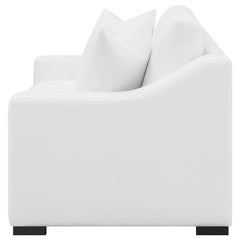 Ashlyn Upholstered Sloped Arm Loveseat White - 509892
