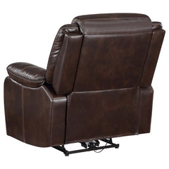 Sycamore Upholstered Power Recliner Chair Dark Brown - 610193P