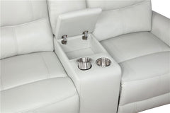 Greenfield 2-piece Power Reclining Sofa Set Ivory - 610261P-S2