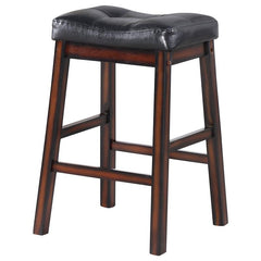 Donald Upholstered Counter Height Stools Black and Cappuccino (Set of 2) - 120519
