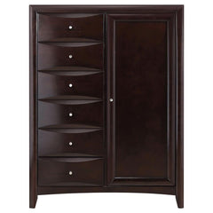 Phoenix 6-drawer Door Chest Deep Cappuccino - 200420