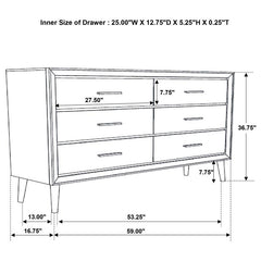 Ramon 5-piece Eastern King Bedroom Set Metallic Sterling - 222701KE-S5