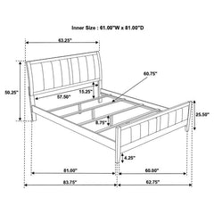 Carlton Wood Queen Panel Bed Cappuccino - 202091Q